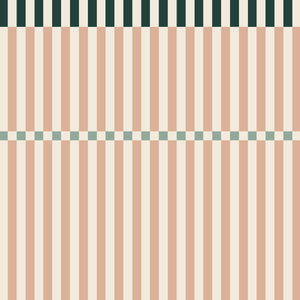 Stripes happy cherry pink and green Wallpaper