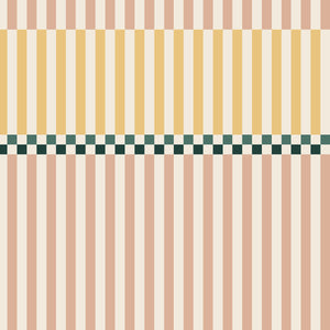 Stripes happy cherry pink and sunny yellow Wallpaper