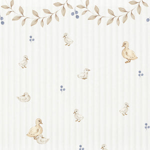 Ducklings with ornaments Wallpaper