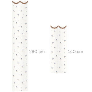 Delicate retro flowers with ornament Wallpaper