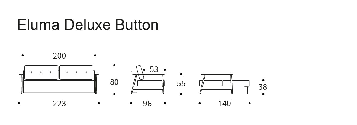 Innovation Living ELUMA Deluxe Button Sofa Bed