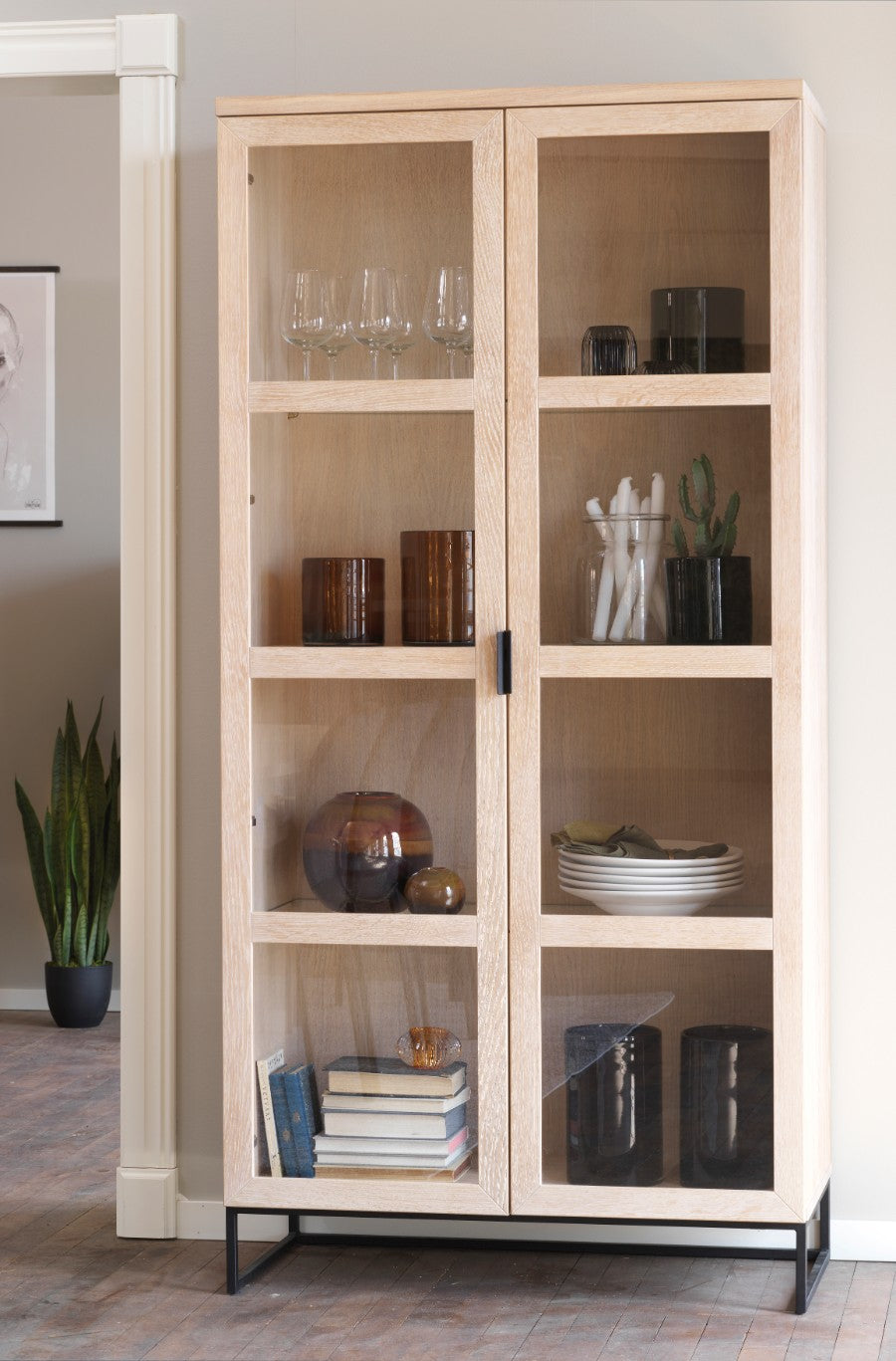 Rowico EVERETT HIGH Glass Cabinet