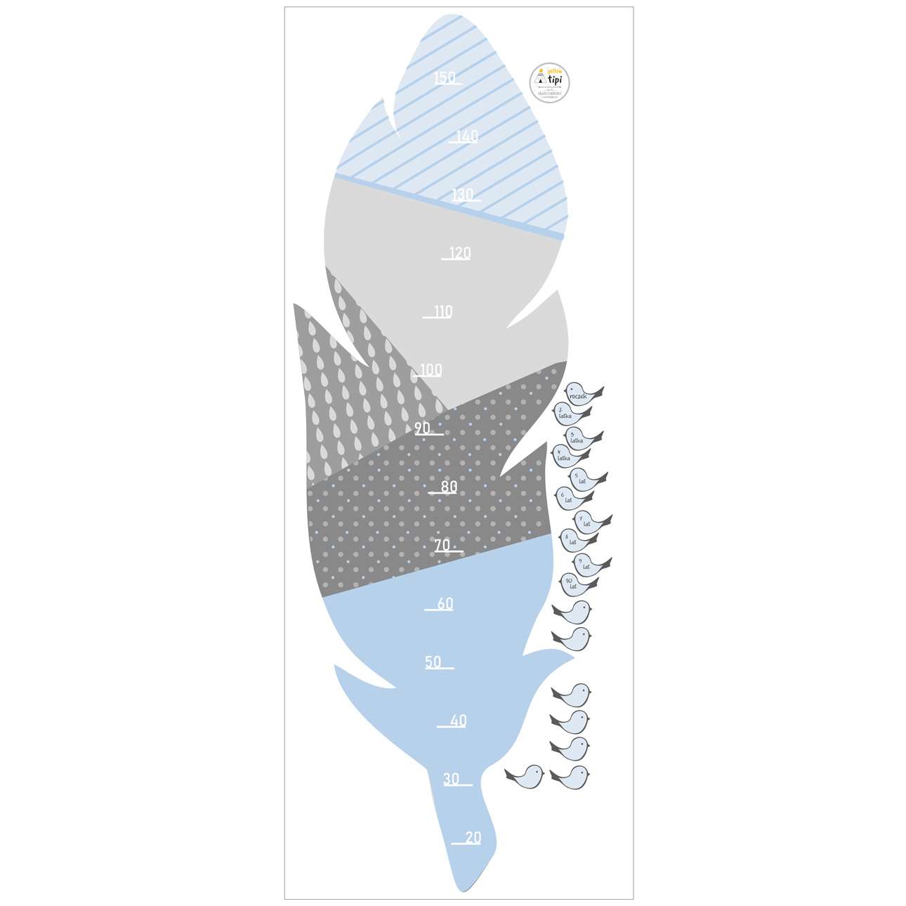 Federblaues Wachstumsdiagramm