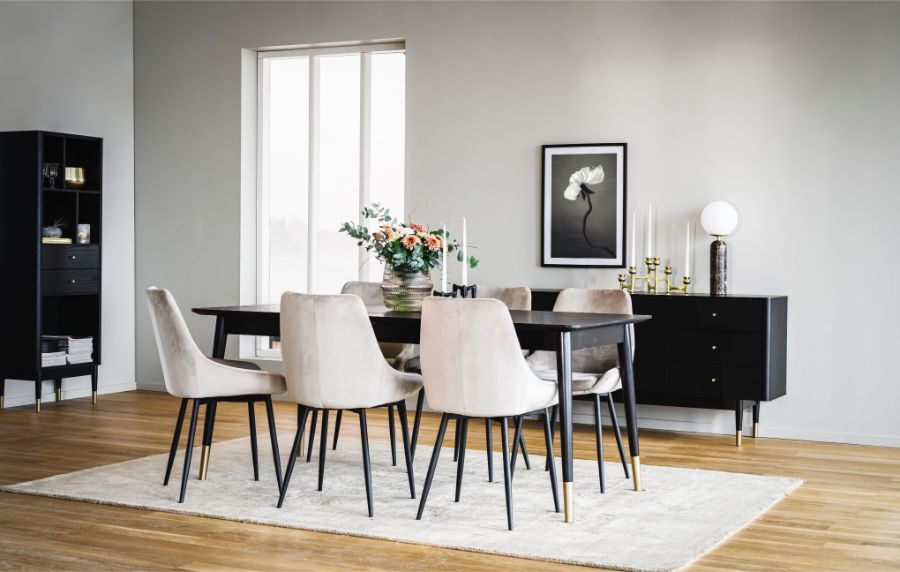 SIERRA Samt-Set mit 2 Stühlen