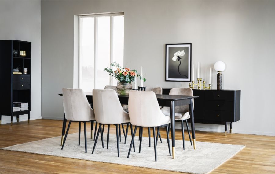 SIERRA Samt-Set mit 2 Stühlen