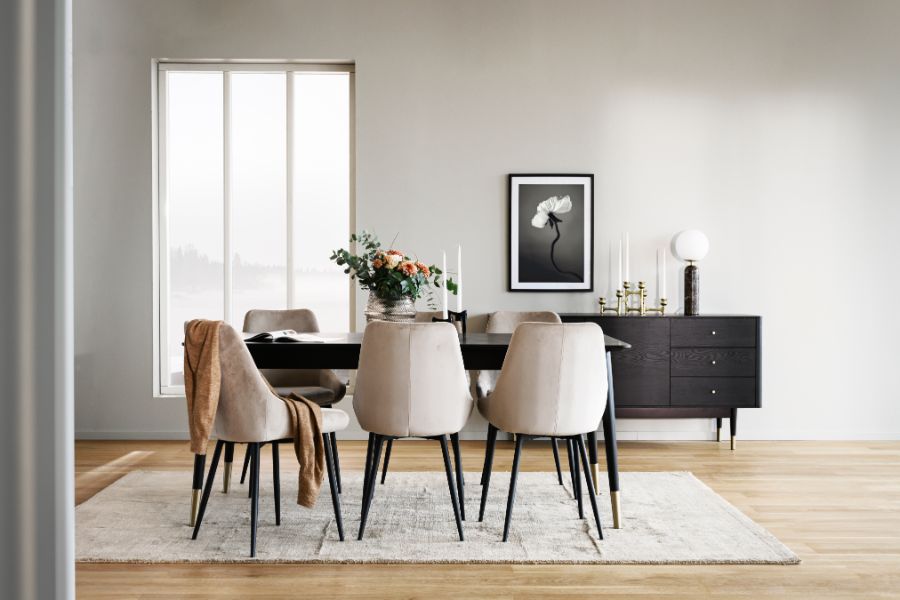 SIERRA Samt-Set mit 2 Stühlen