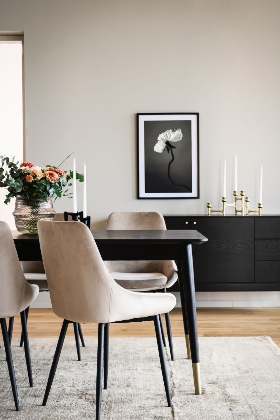 SIERRA Samt-Set mit 2 Stühlen