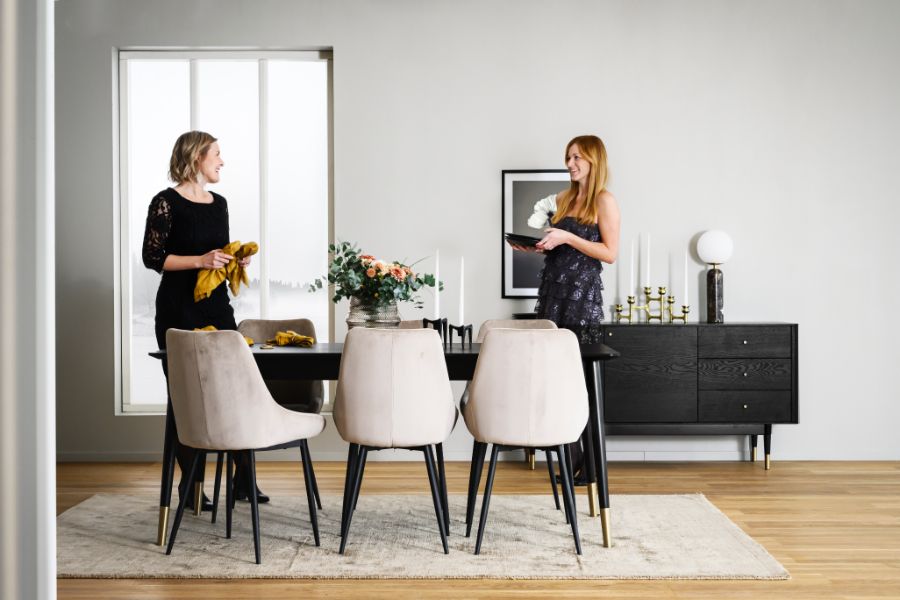SIERRA Samt-Set mit 2 Stühlen