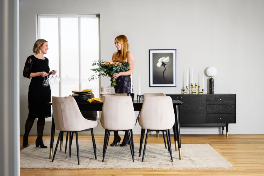 SIERRA Samt-Set mit 2 Stühlen