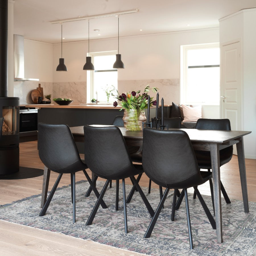 FILIPPA Dark Oak Dining Table 180CM/230CM/280CM, ROWICO- D40Studio