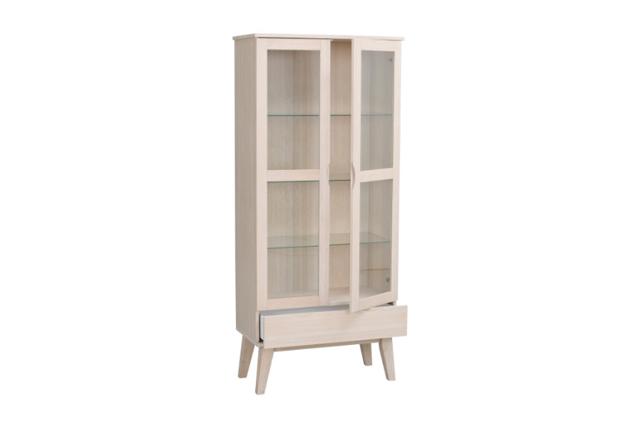 Rowico FILIPPA Glass Cabinet with Drawer