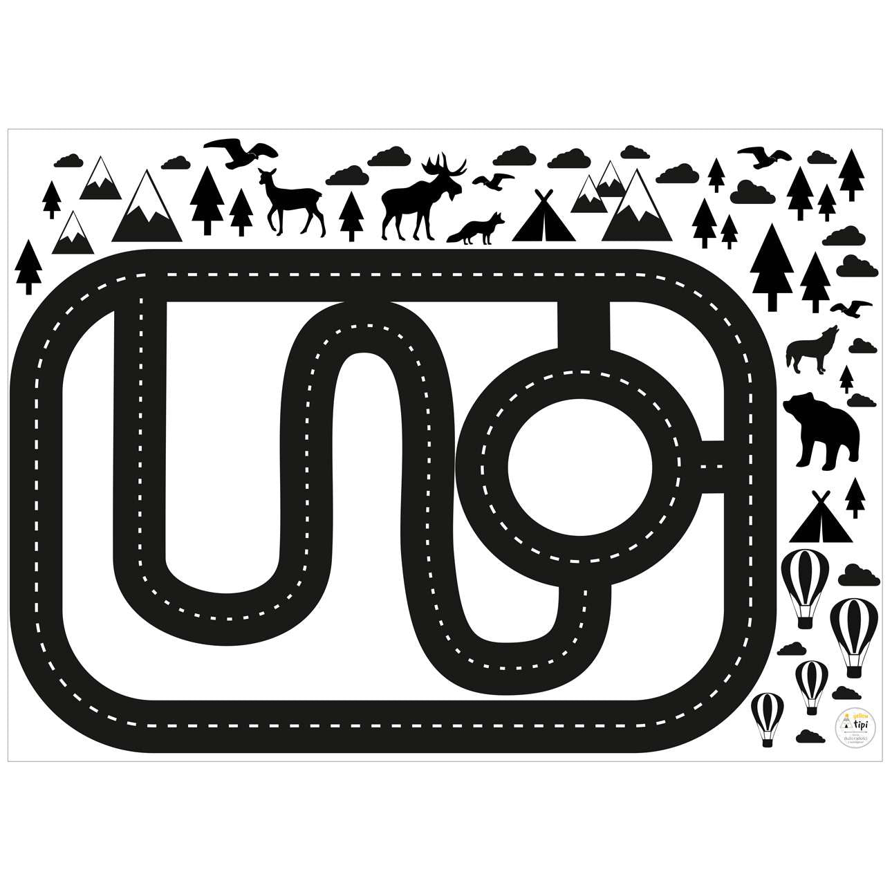 Forest Track Floor Sticker - 146x104 cm