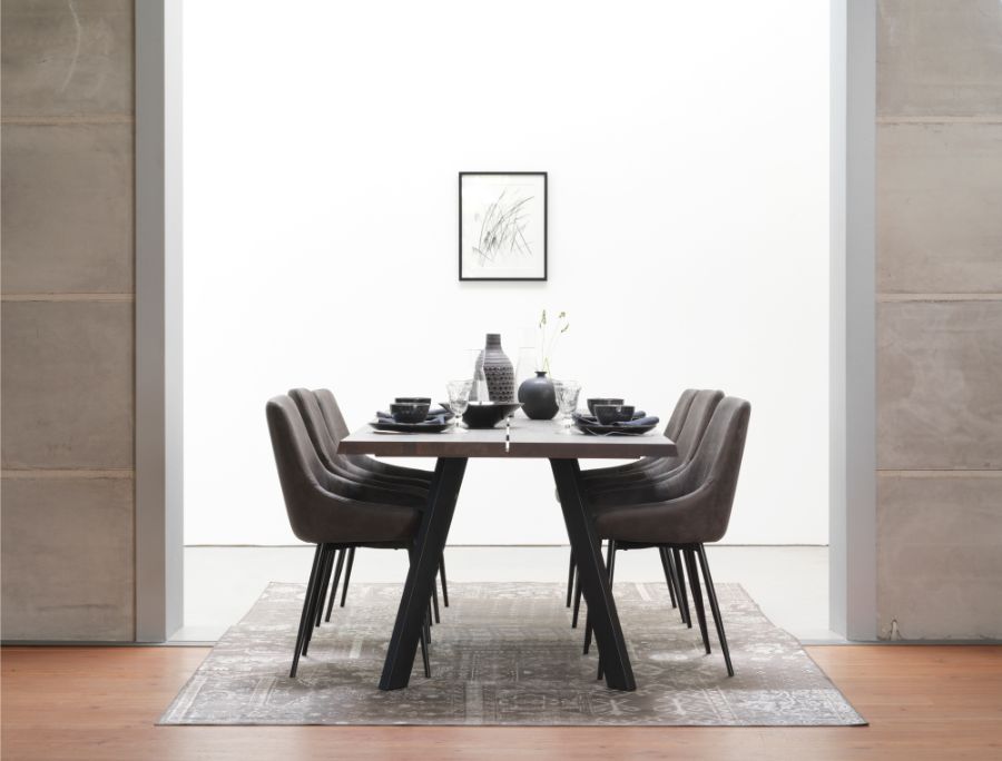 SIERRA Samt-Set mit 2 Stühlen