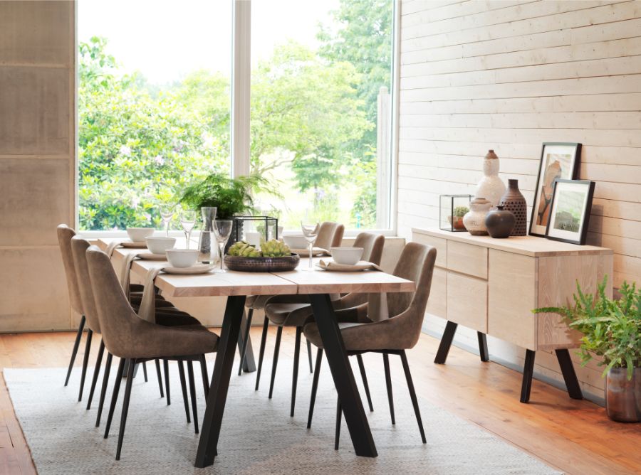 SIERRA Samt-Set mit 2 Stühlen