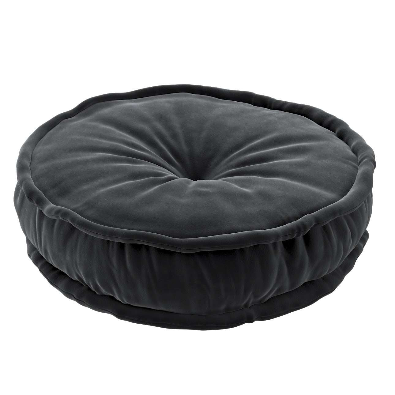 Französischer Hocker 50x13cm - Posh Velvet - schwarz