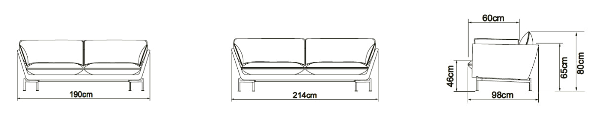 HASLE LUX 2-Sitzer-Sofa 194 CM