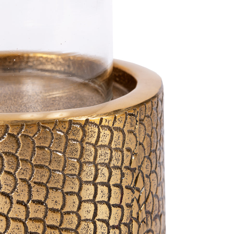 CROCO Kerzenhalter mit Glas