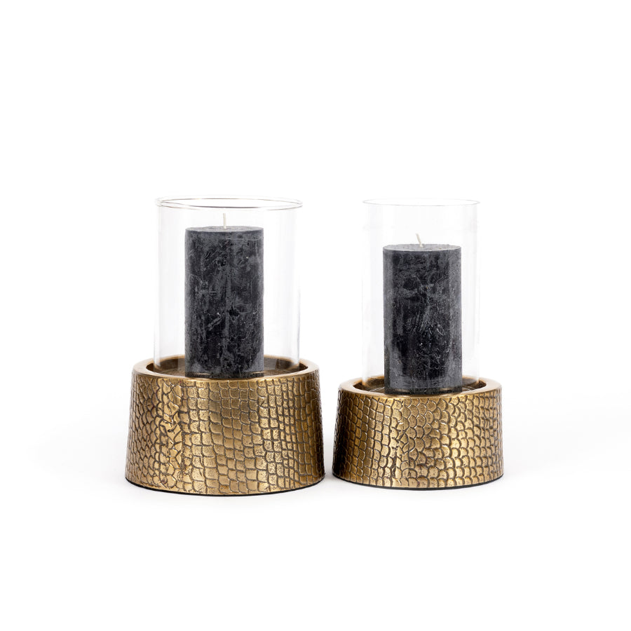 CROCO Kerzenhalter mit Glas