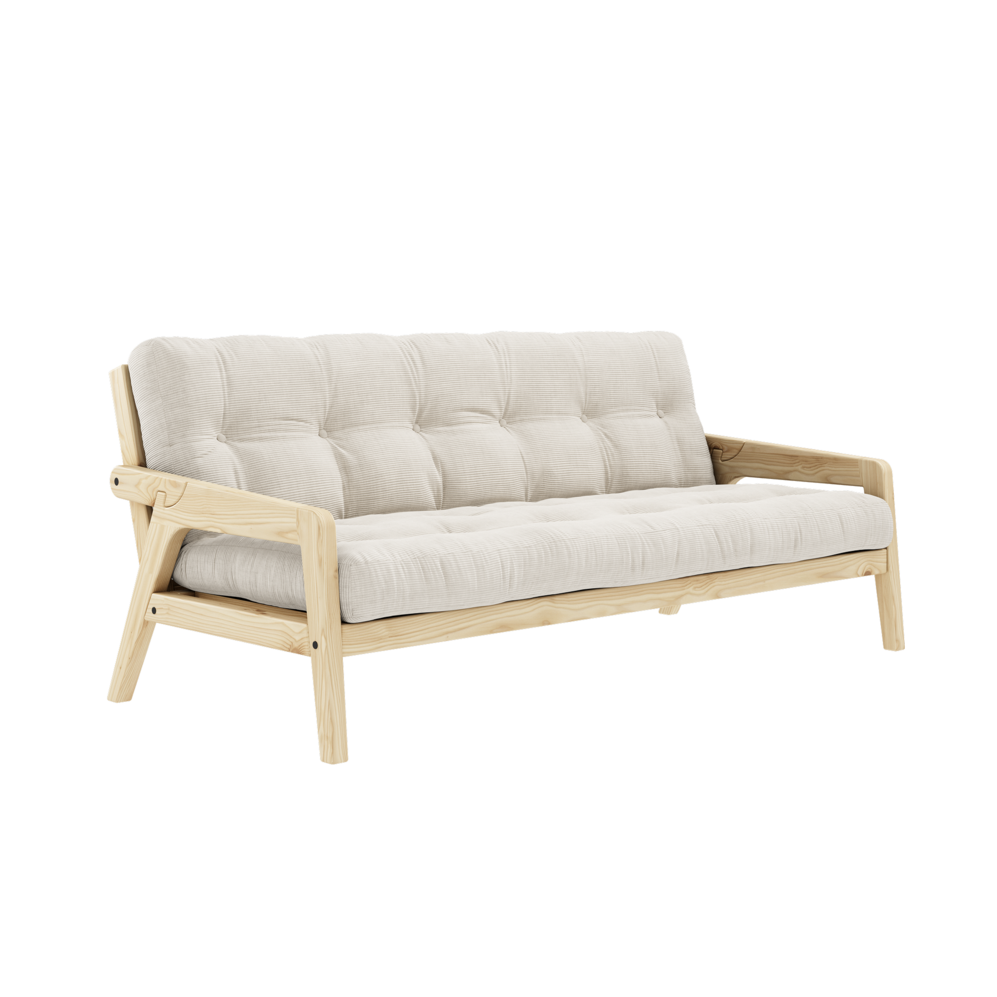 GRAB Sofa bed in Clear Lacquered Pine — Karup Design