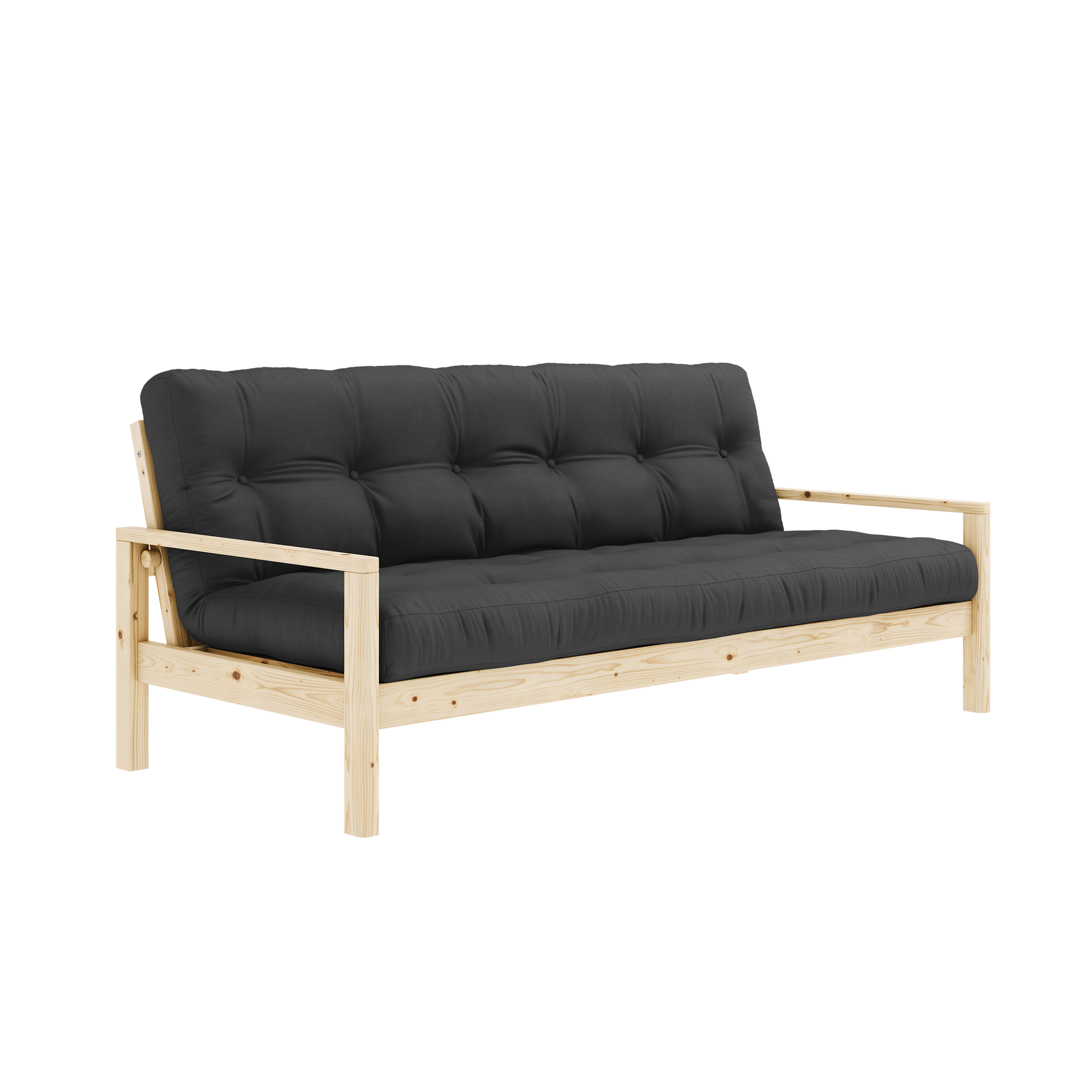 KNOB Sofa bed in Clear Lacquered Pine — Karup Design
