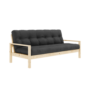 KNOB Sofa bed in Clear Lacquered Pine — Karup Design