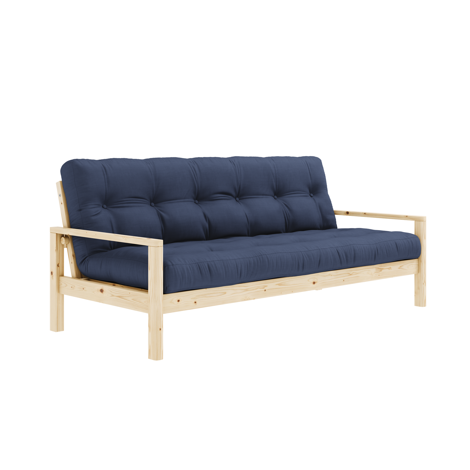 KNOB Sofa bed in Clear Lacquered Pine — Karup Design