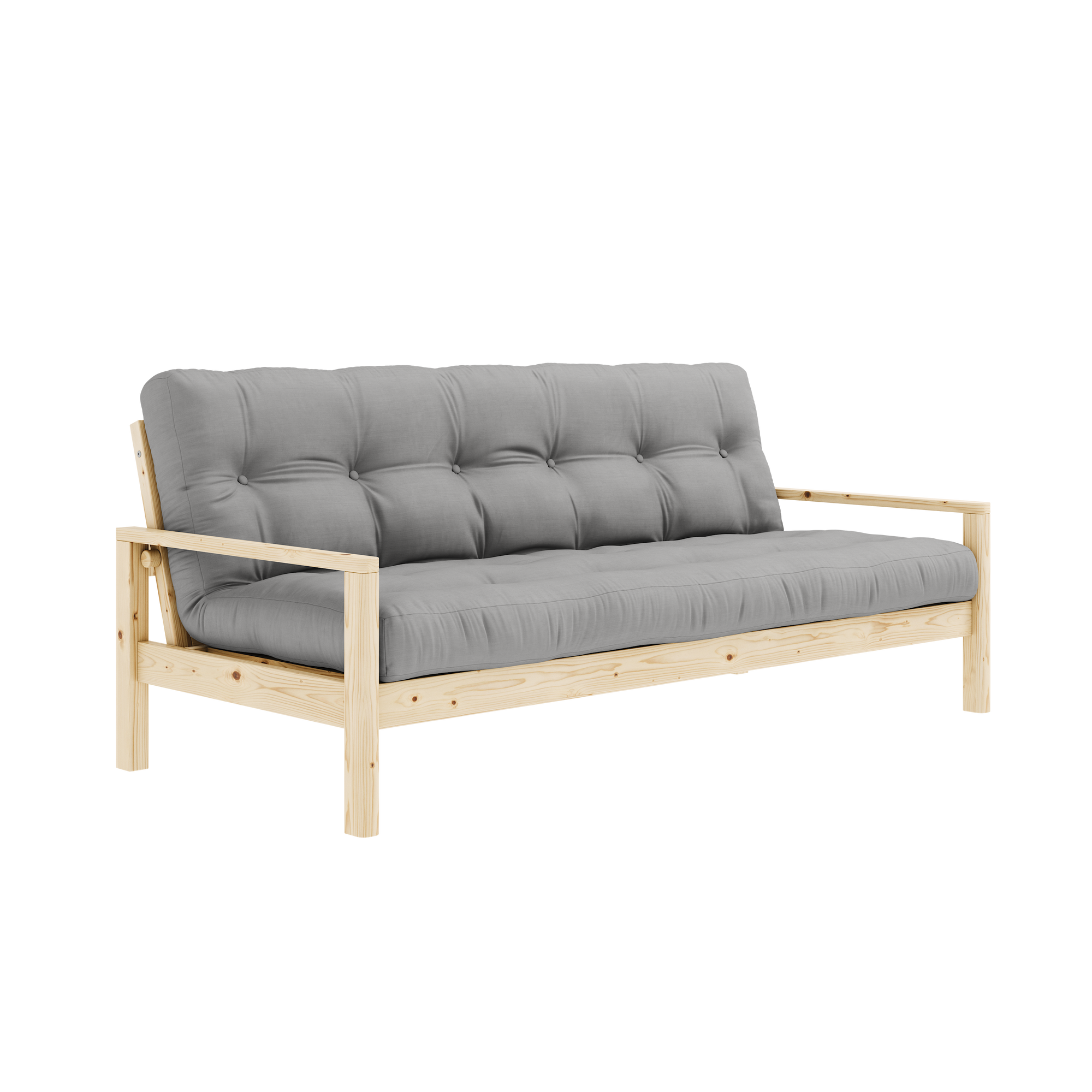 KNOB Sofa bed in Clear Lacquered Pine — Karup Design