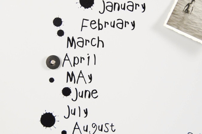 KROK 3 White, Perpetual Calendar, dESIGNoBJECT- D40Studio