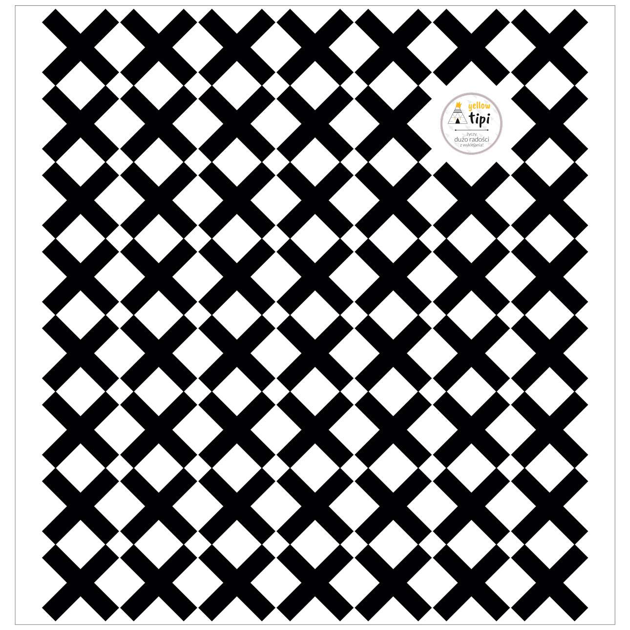 Schwarzes Mini-Kreuz-Set - 40x40 cm