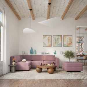 Modular Sofa GRACIA - Pouf Module - Dusty Pink