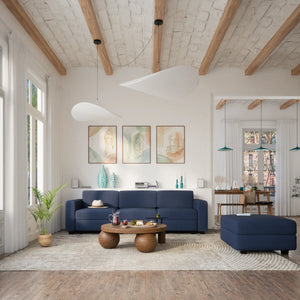 Modular Sofa GRACIA - Pouf Module - Dark Blue