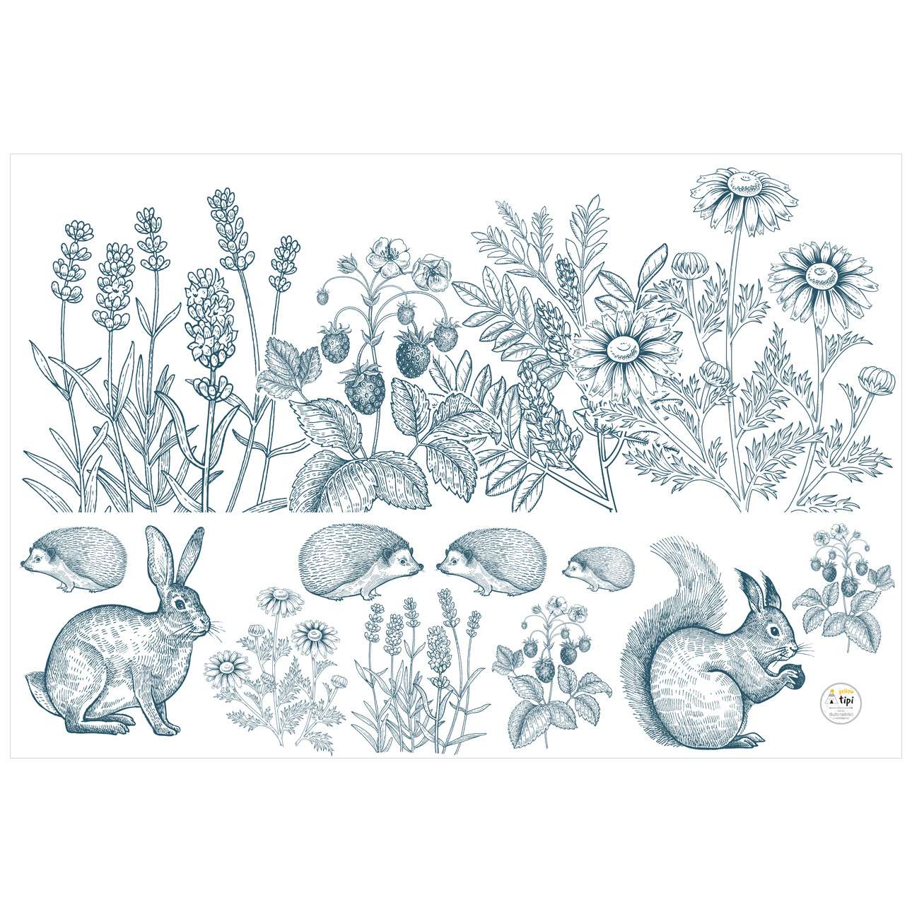 Auf der Wiese Aufkleber-Set - 150x100 cm