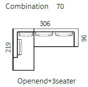 CALINA 3 Seater & Opened 306 CM