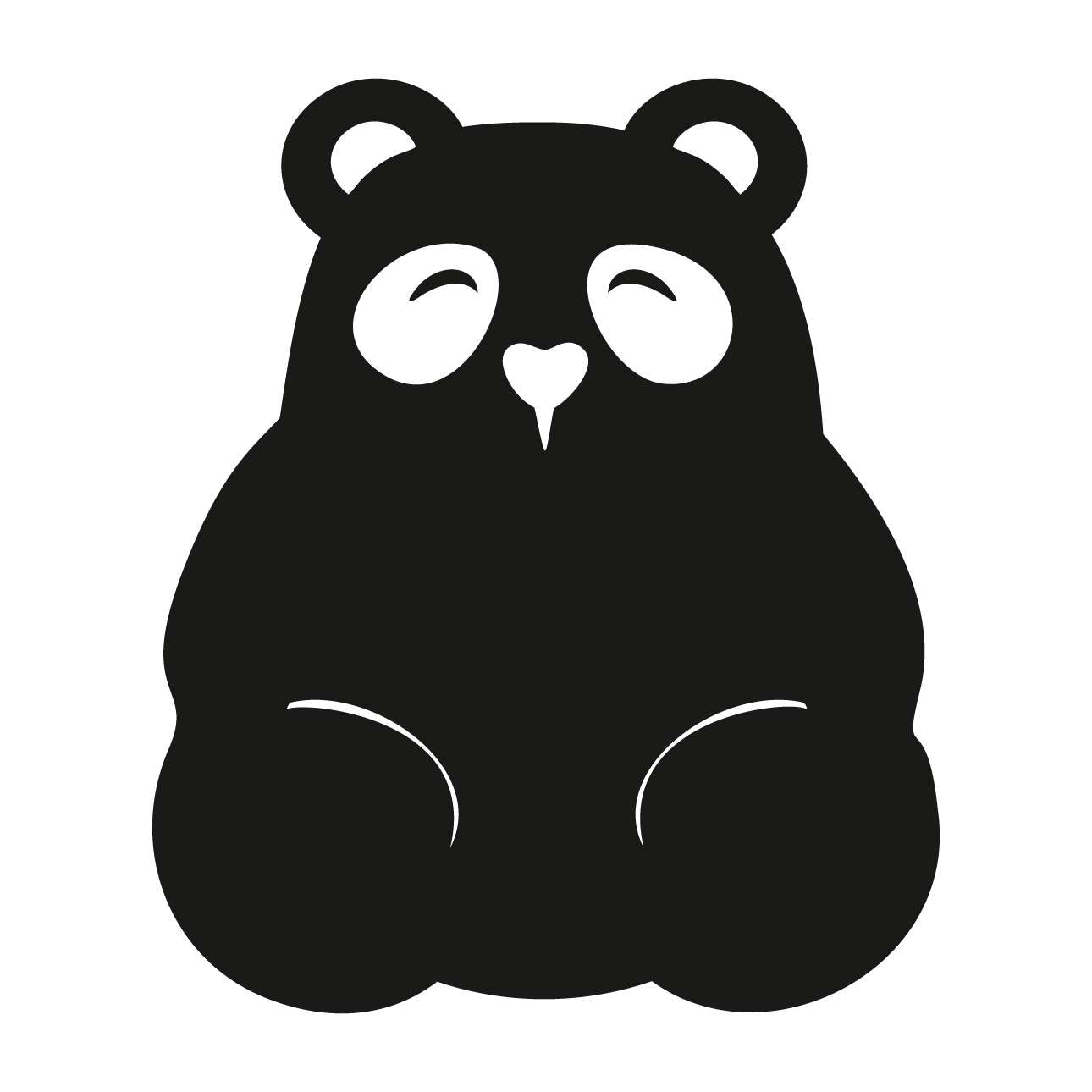 Panda Tafelaufkleber - 80x95 cm