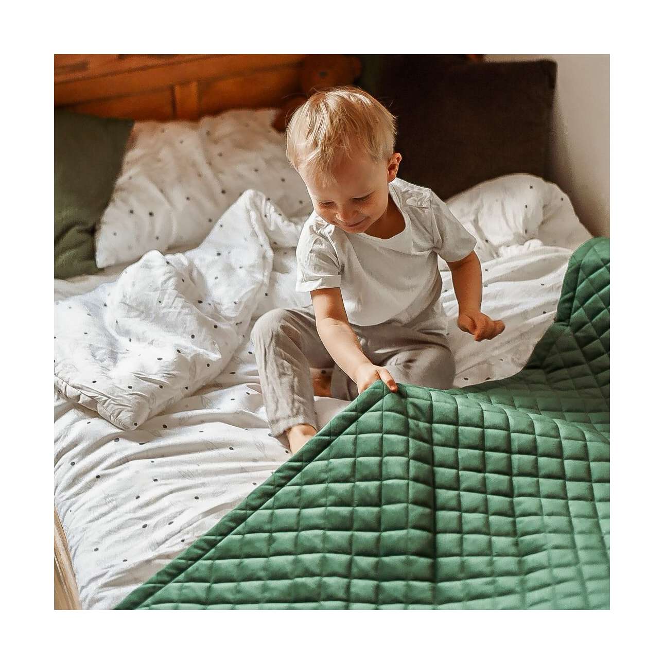 Posh Samt-Tagesdecke – Altrosa