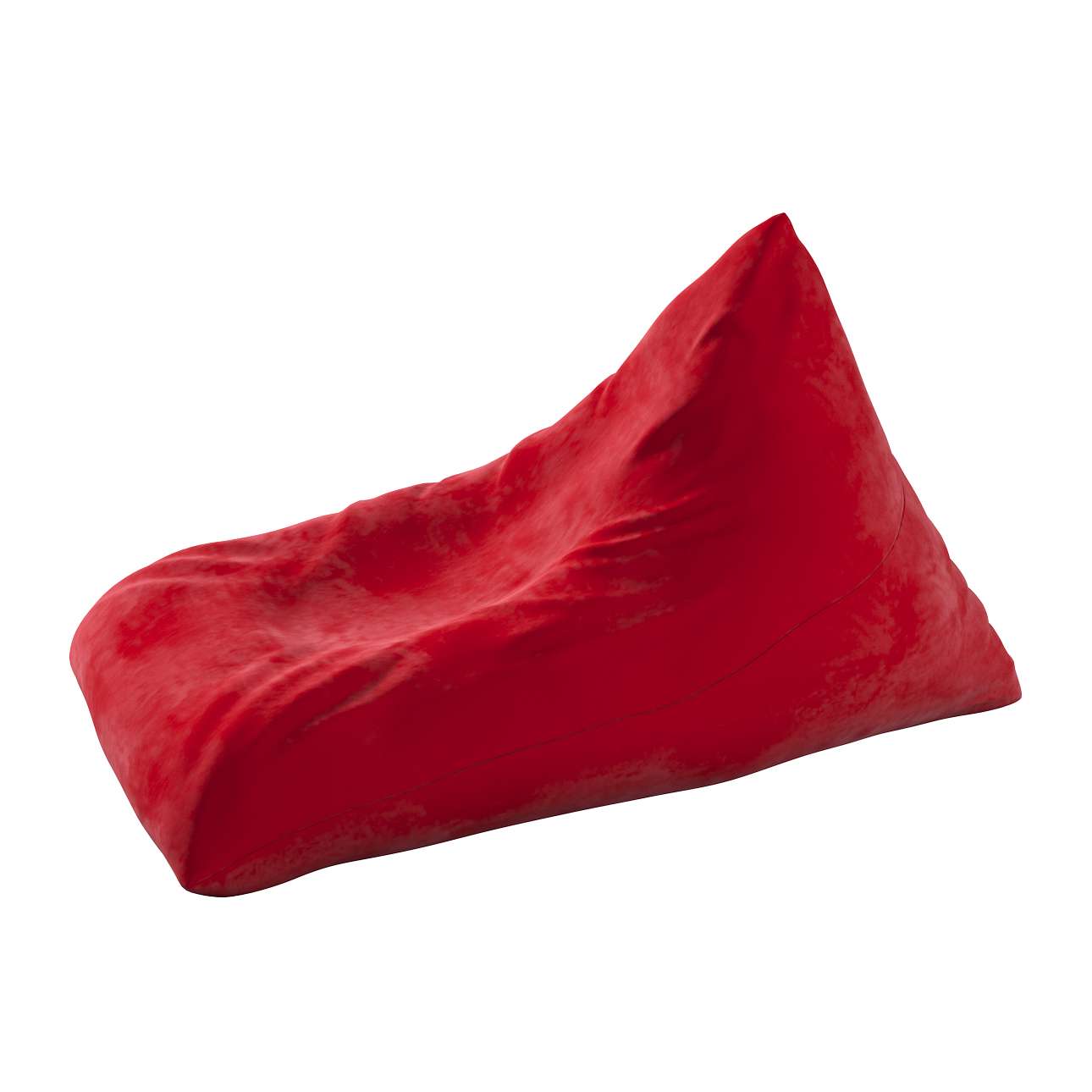 Pouf-Couch Posh Velvet - kirschrot