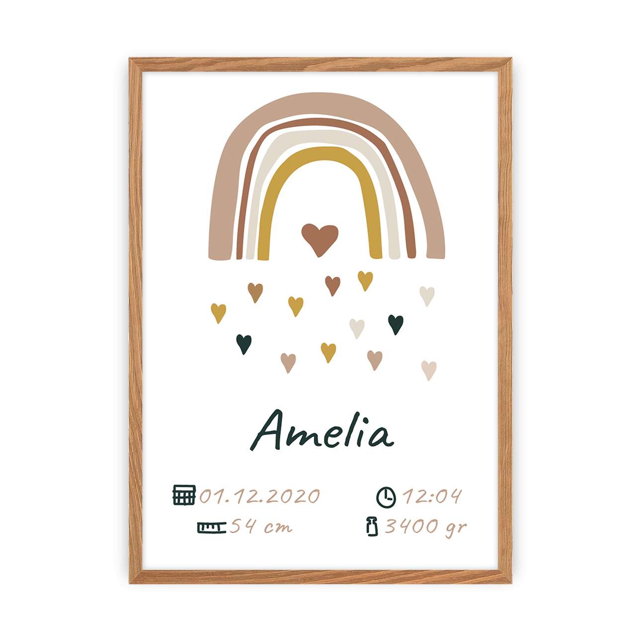 Rain of Love Rainbow Newborn Metrics Picture
