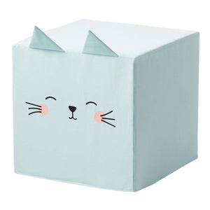 Rainbow Cube Pouf - Green (Kitty)