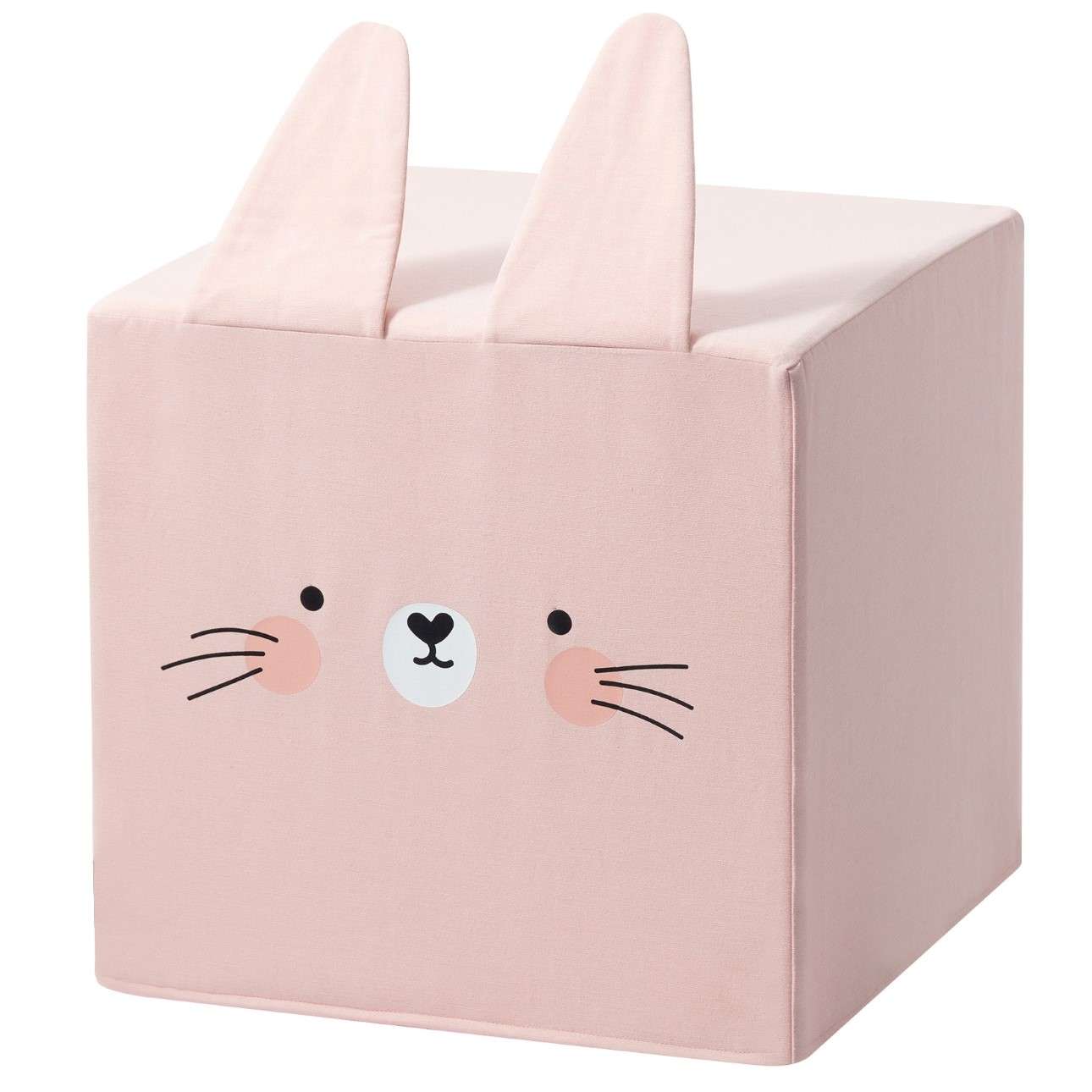 Rainbow Cube Pouf - Pink (Rabbit)