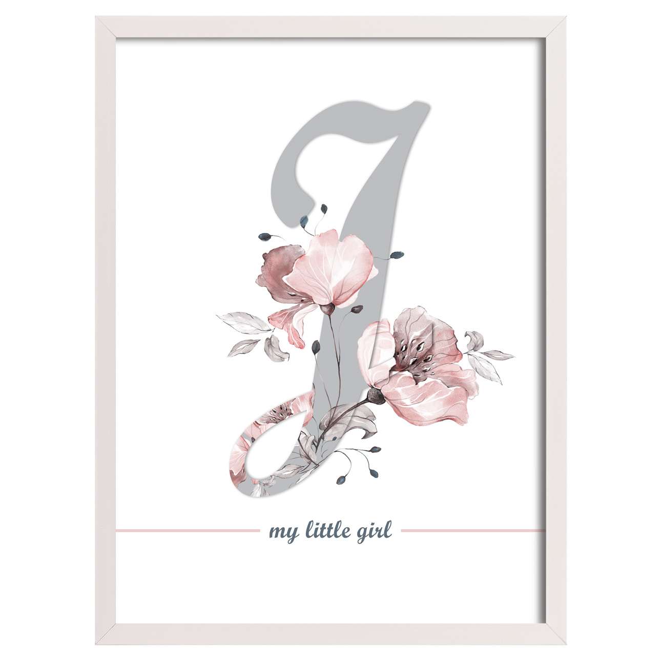 Rose Lagune Buchstabe 30x40cm