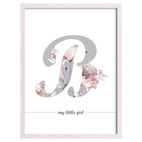 Rose Lagune Buchstabe 30x40cm