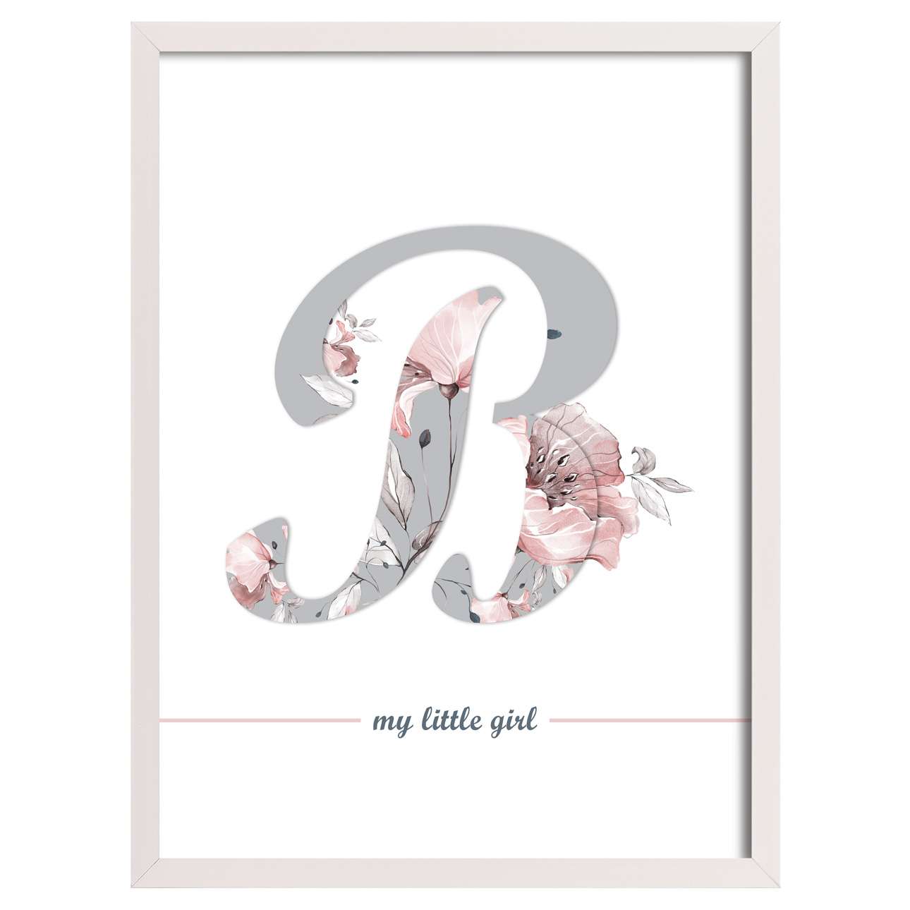 Rose Lagune Buchstabe 30x40cm
