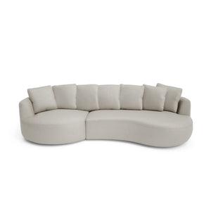 4-Seater Left Corner Sofa BELLEVILLE - Cream