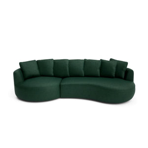 4-Seater Left Corner Sofa BELLEVILLE - Green