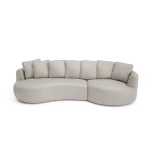 4-Seater Right Corner Sofa BELLEVILLE - Cream