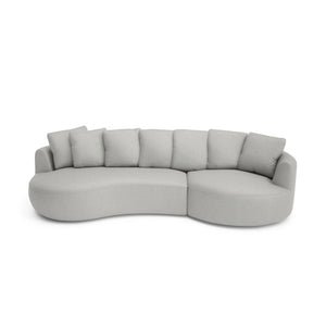 4-Seater Right Corner Sofa BELLEVILLE - Silver