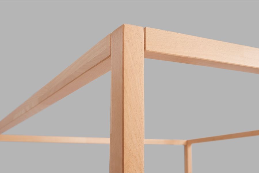 Baldachin Buchenholz Naturbett