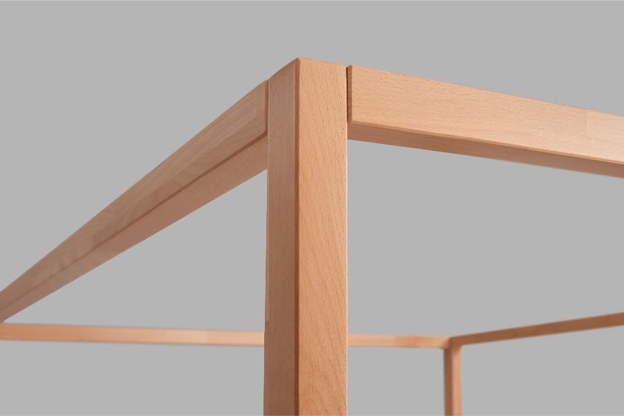 Baldachin Buchenholz Naturbett
