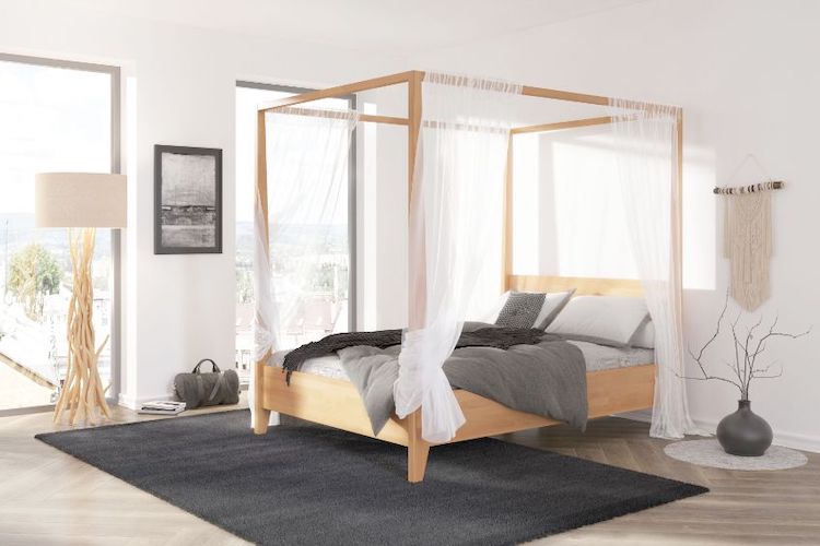 Baldachin Buchenholz Naturbett