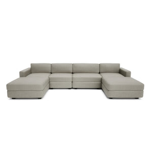 Modular Sofa GRACIA - U-shaped 180 x 340 x 180 cm - Beige Grey